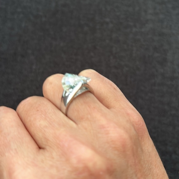 Laguna wave Ring Silver and Cubic Zirconia size 6 - Picture 5 of 11